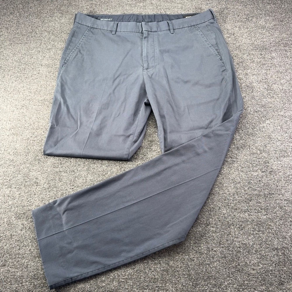 Bonobos Weekday Warrior Monday Dress Pants Navy Blue 35x34 Chinos Mens *
